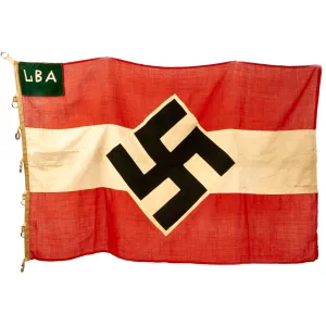 Original German WWII HJ National Youth Organization Teacher Training Institute Unit Parade Flag - 46” x 72”