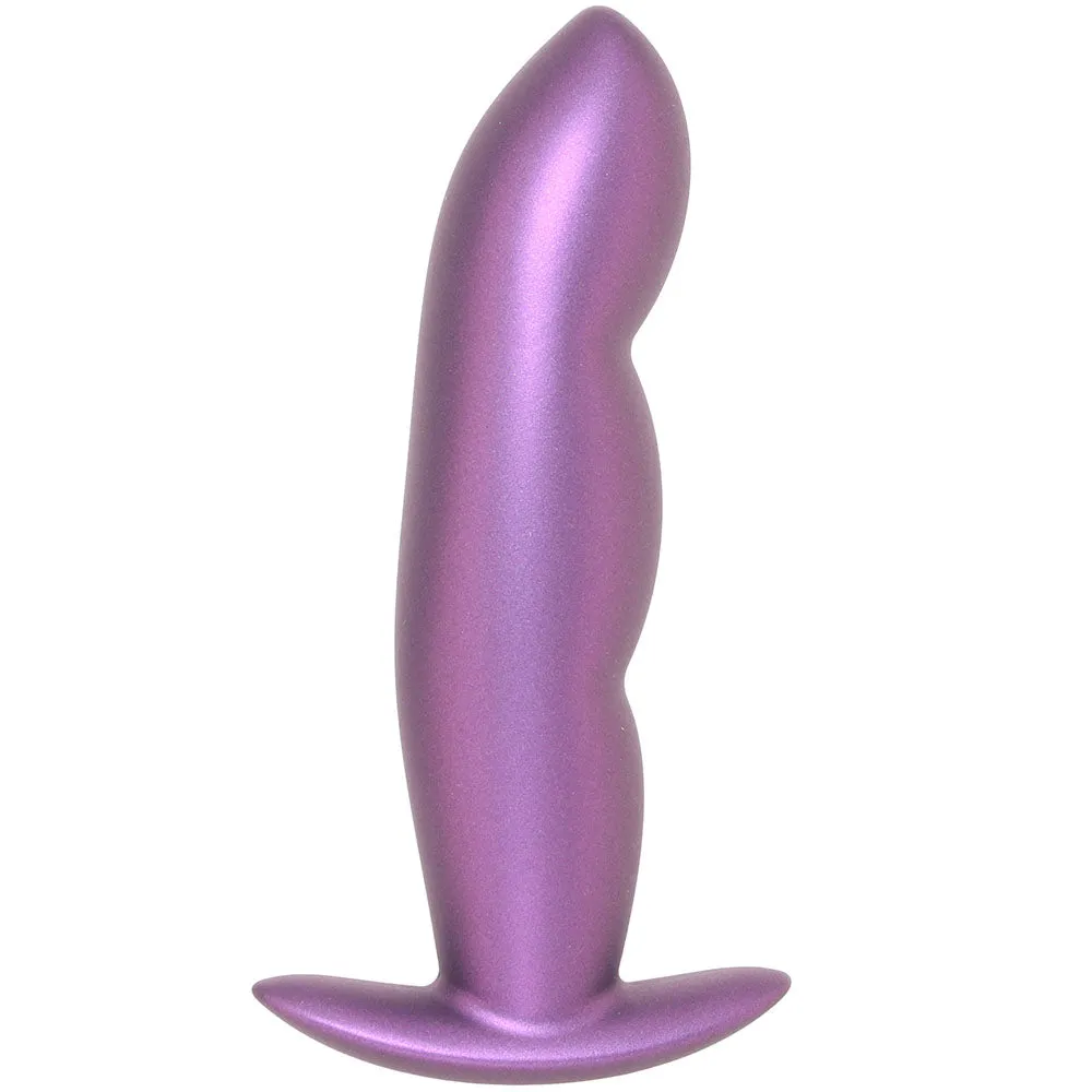 Ouch! Smooth Silicone Finger Butt Plug in Metallic Purple