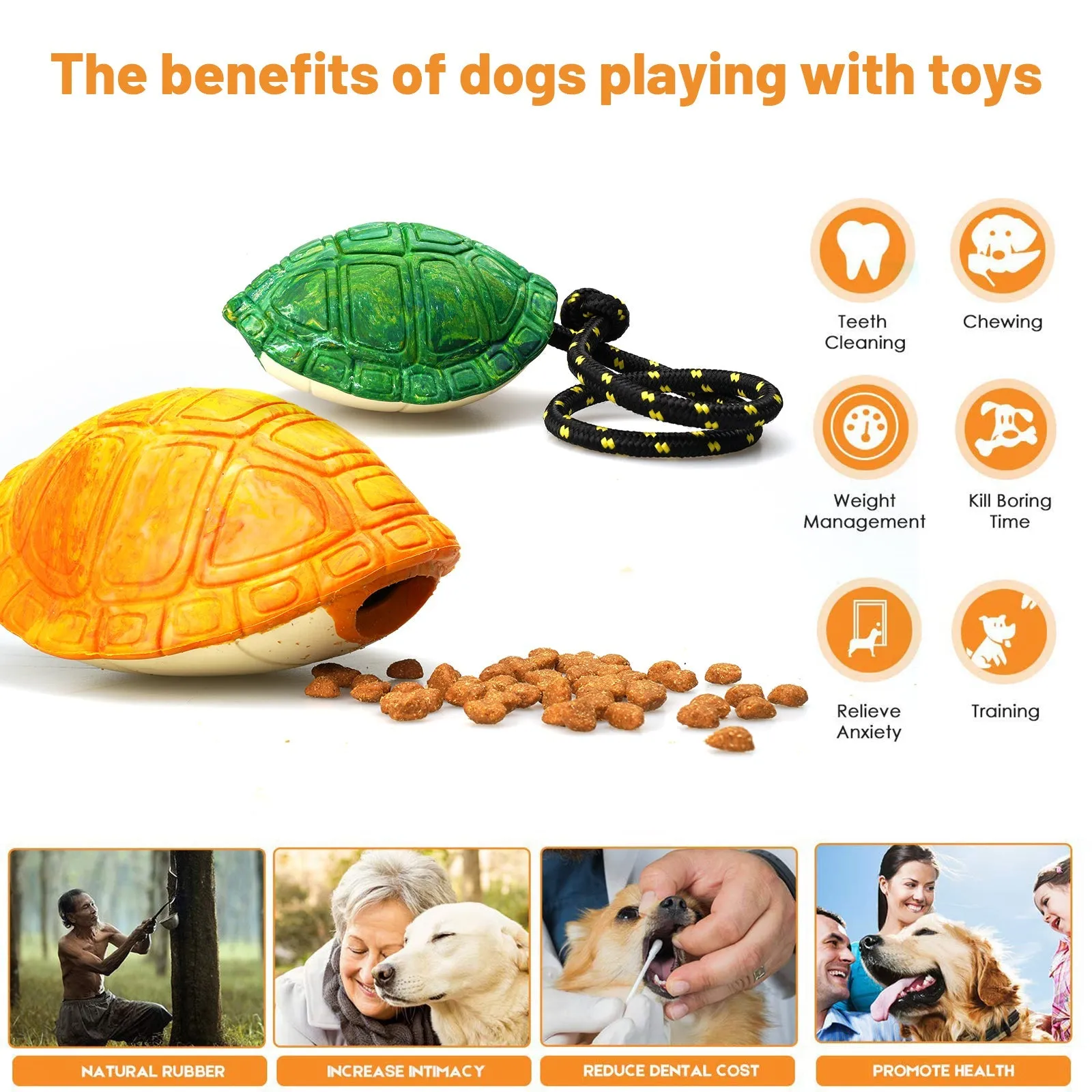 Petopia Tough Titan Turtle with Rope Large Rubber Dog Toy Assorted Colours^^^