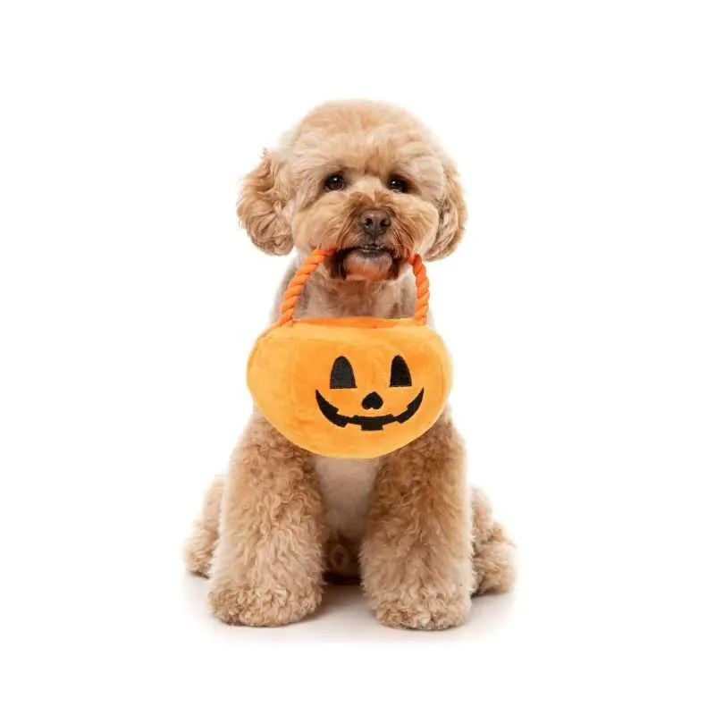 Pumpkin Basket Halloween Dog Toy