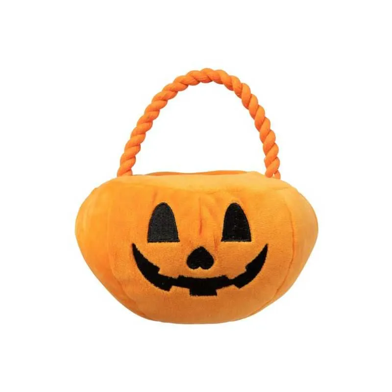 Pumpkin Basket Halloween Dog Toy