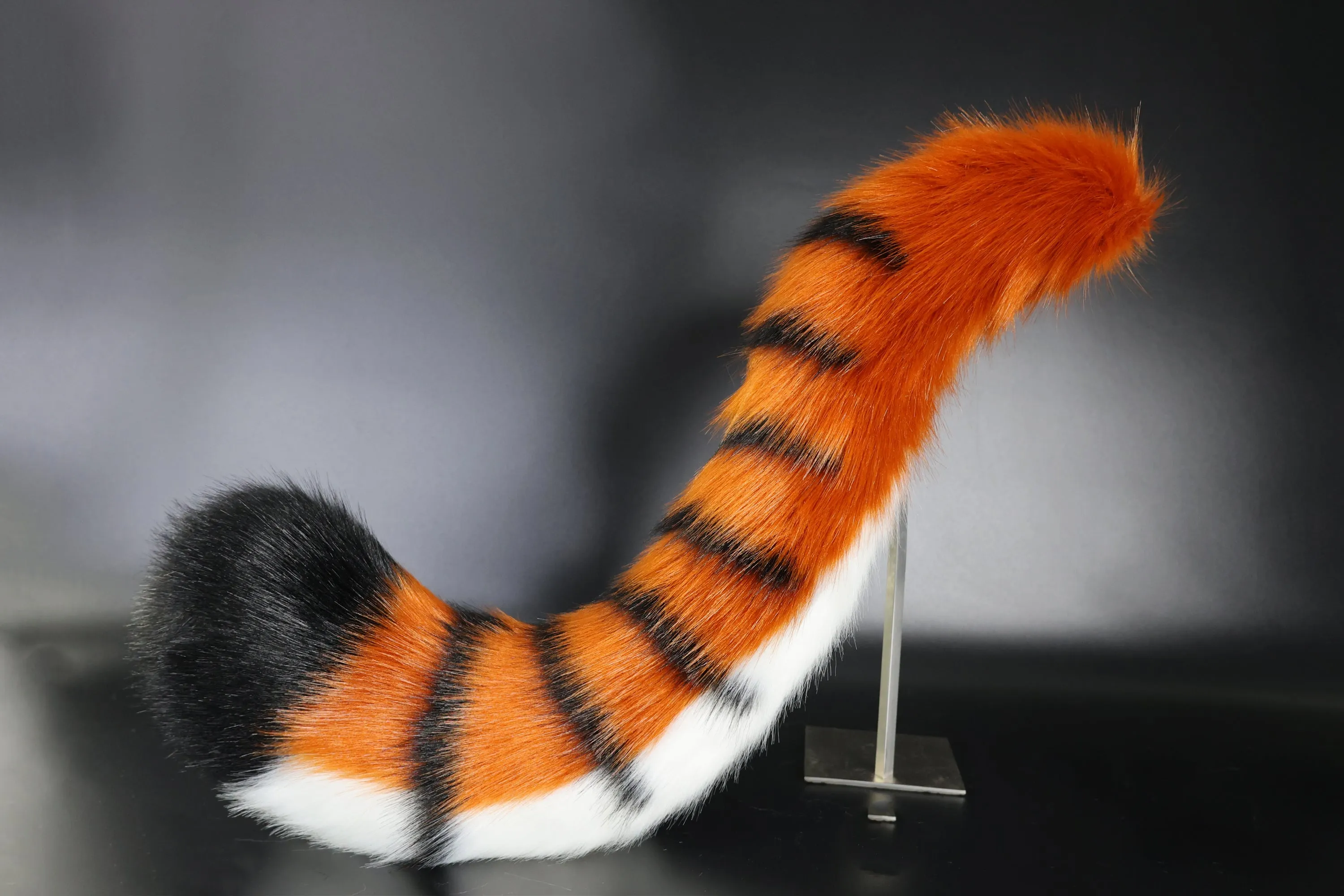 Realistic faux fur tiger ear and tail set tiger cosplay ear and tail set tiger petplay set animal cosplay tail and ear petplay tail and ear