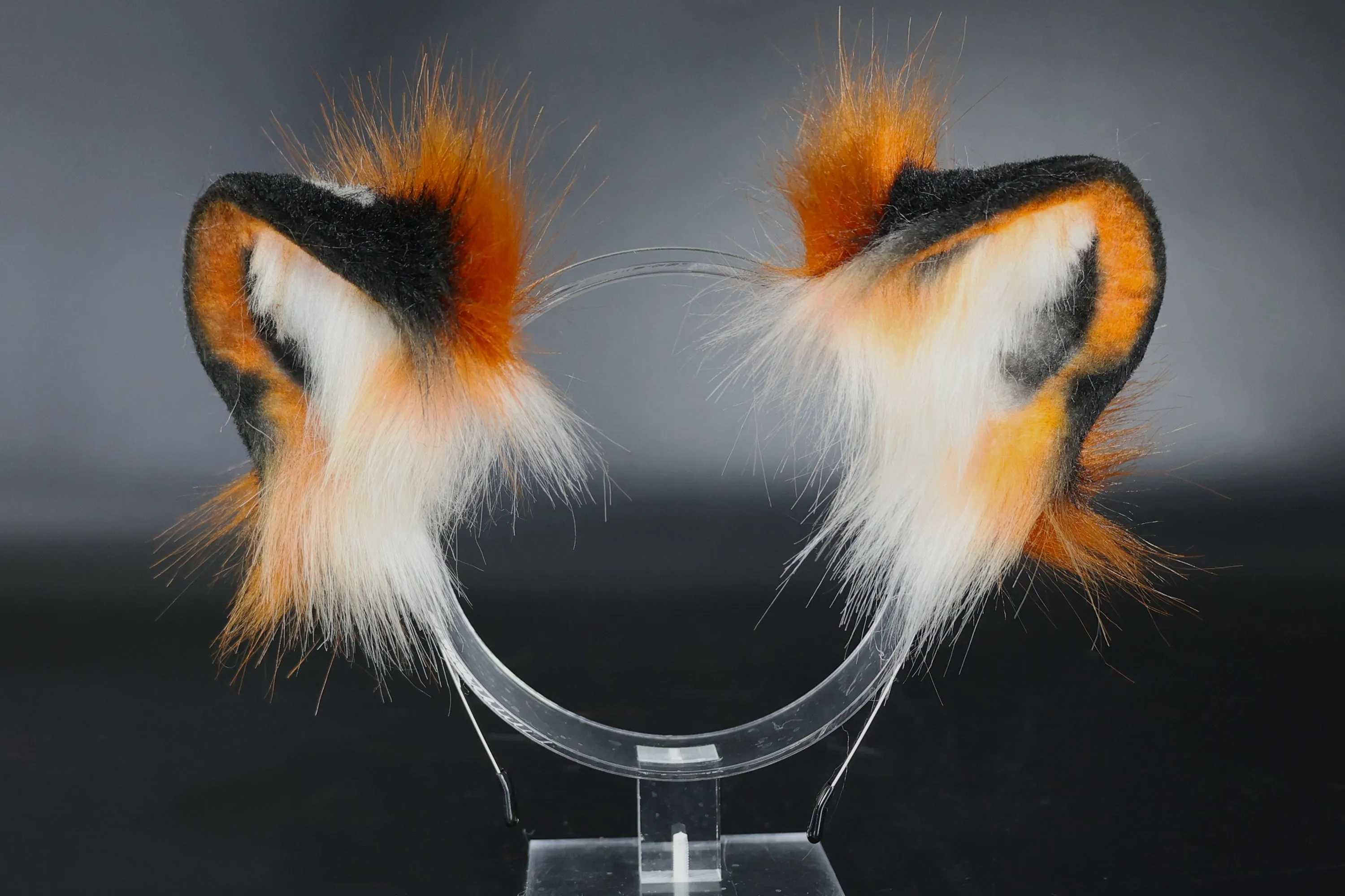 Realistic faux fur tiger ear and tail set tiger cosplay ear and tail set tiger petplay set animal cosplay tail and ear petplay tail and ear