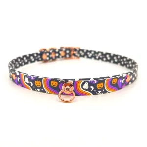 Retrowave Halloween Polka Dot Petite BDSM Collar