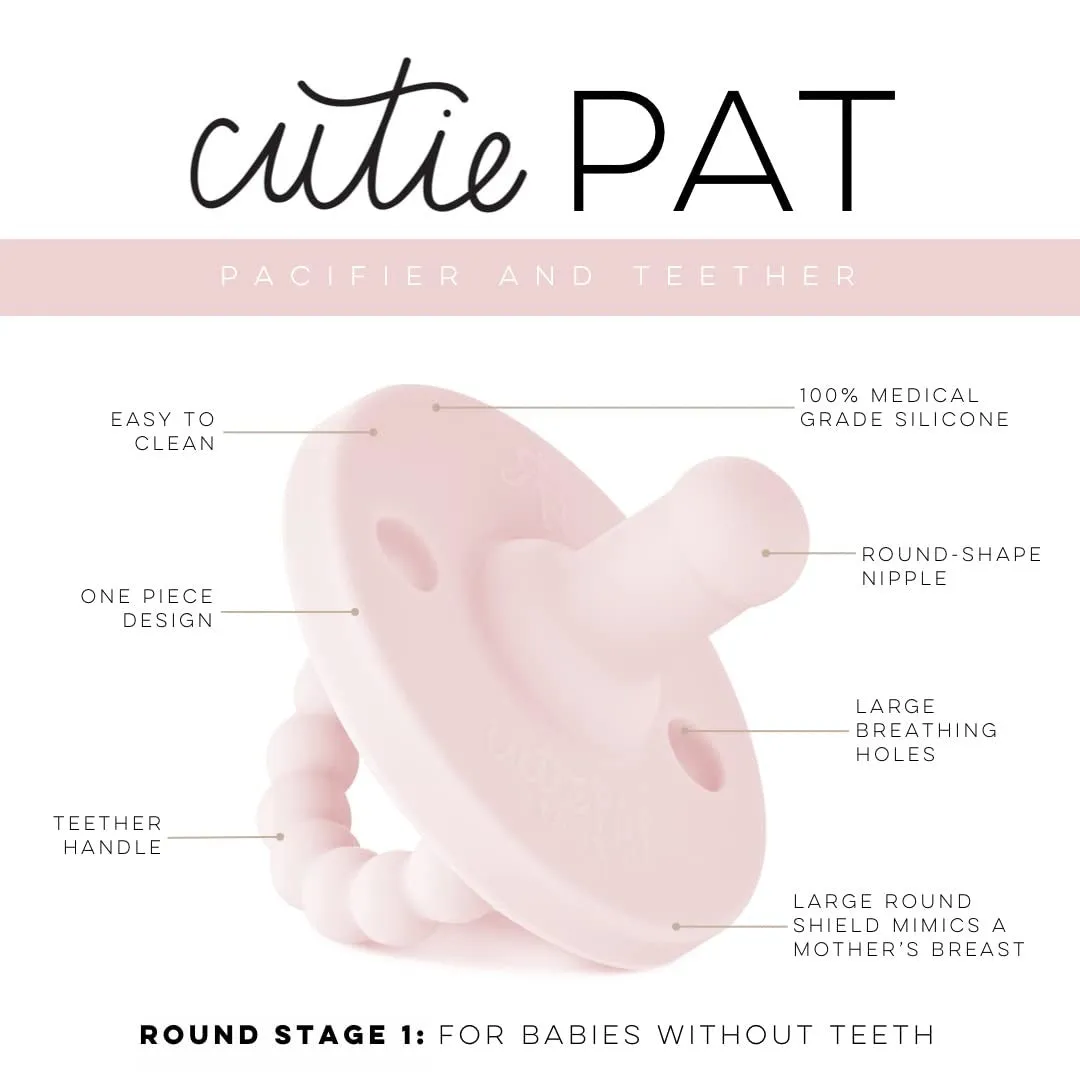 Round Cutie PAT Pacifier 2 Pack - Pink / Rose