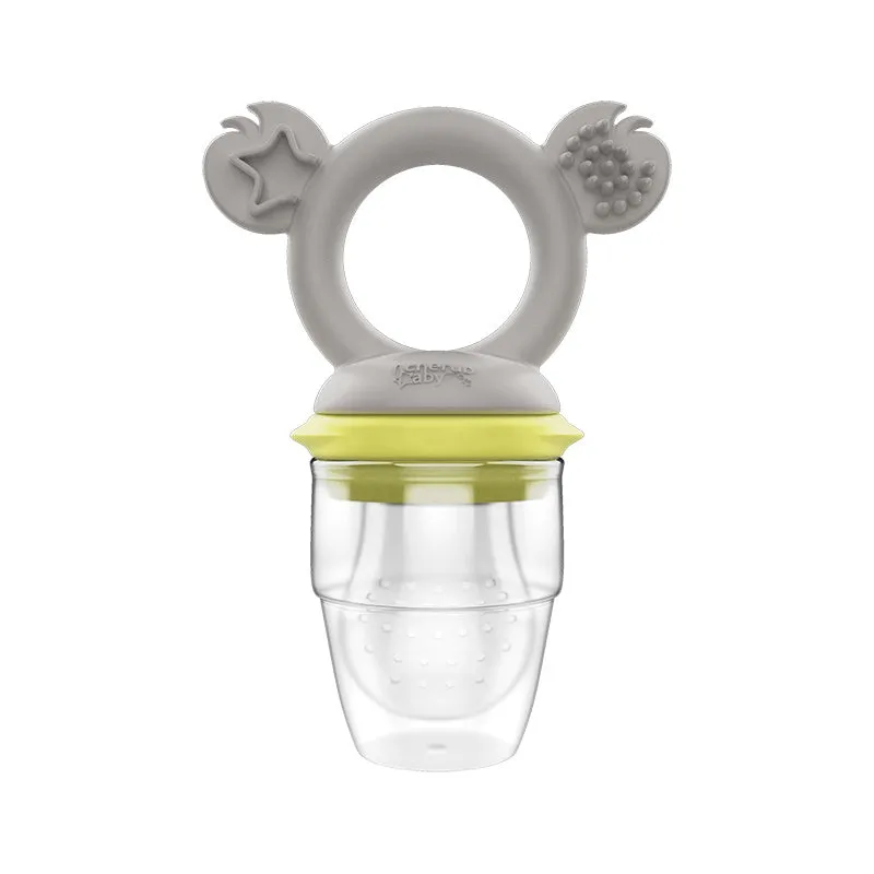 Silicone Feeder & Teether - Lemon Grey