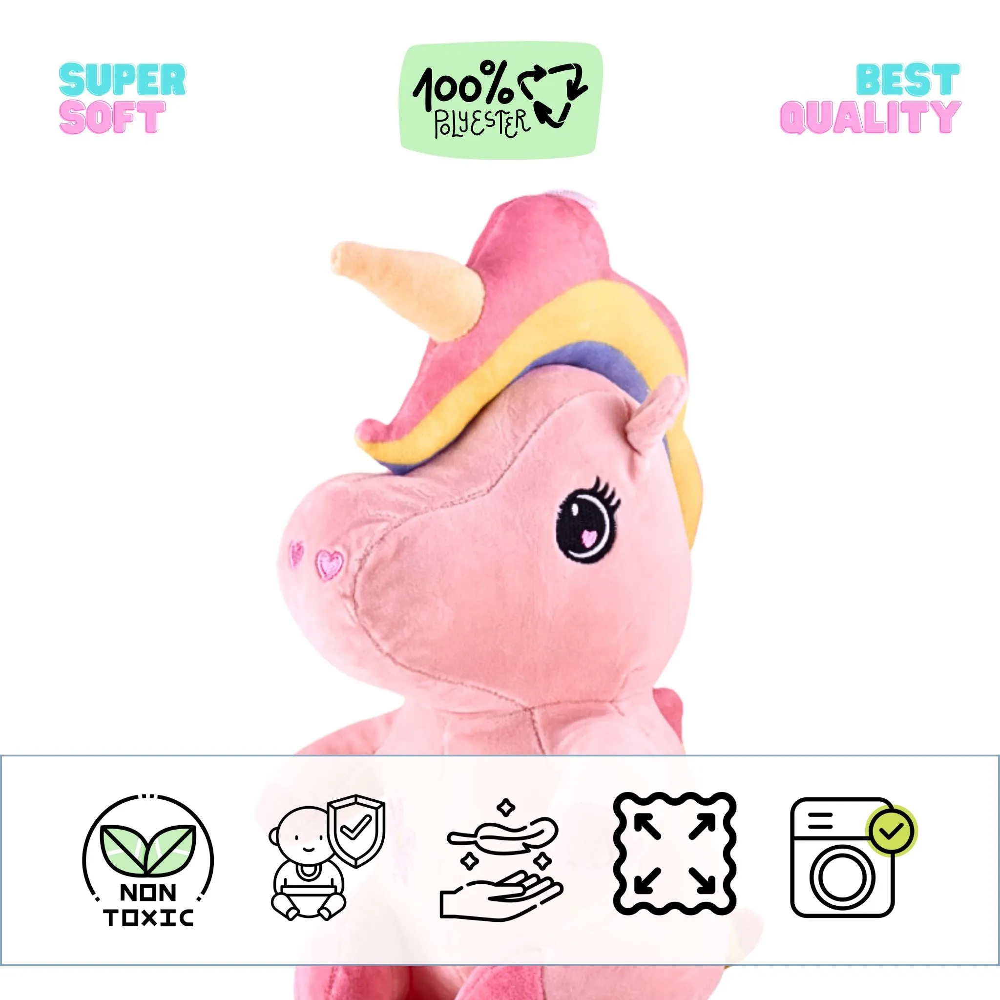 Sitting Unicorn Plush Toy - 31 CM