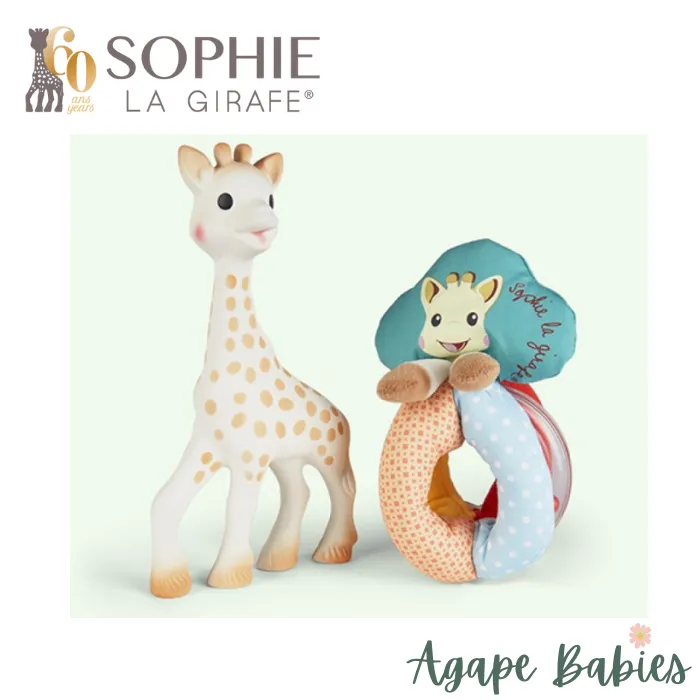 Sophie La Girafe Sophiesticated Rattle Set (Sophie La Girafe & Fabric Rattle)