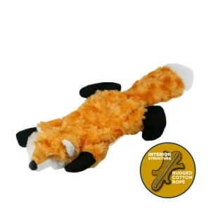 Squeaky Plush Dog Toy: Stuffless Fox