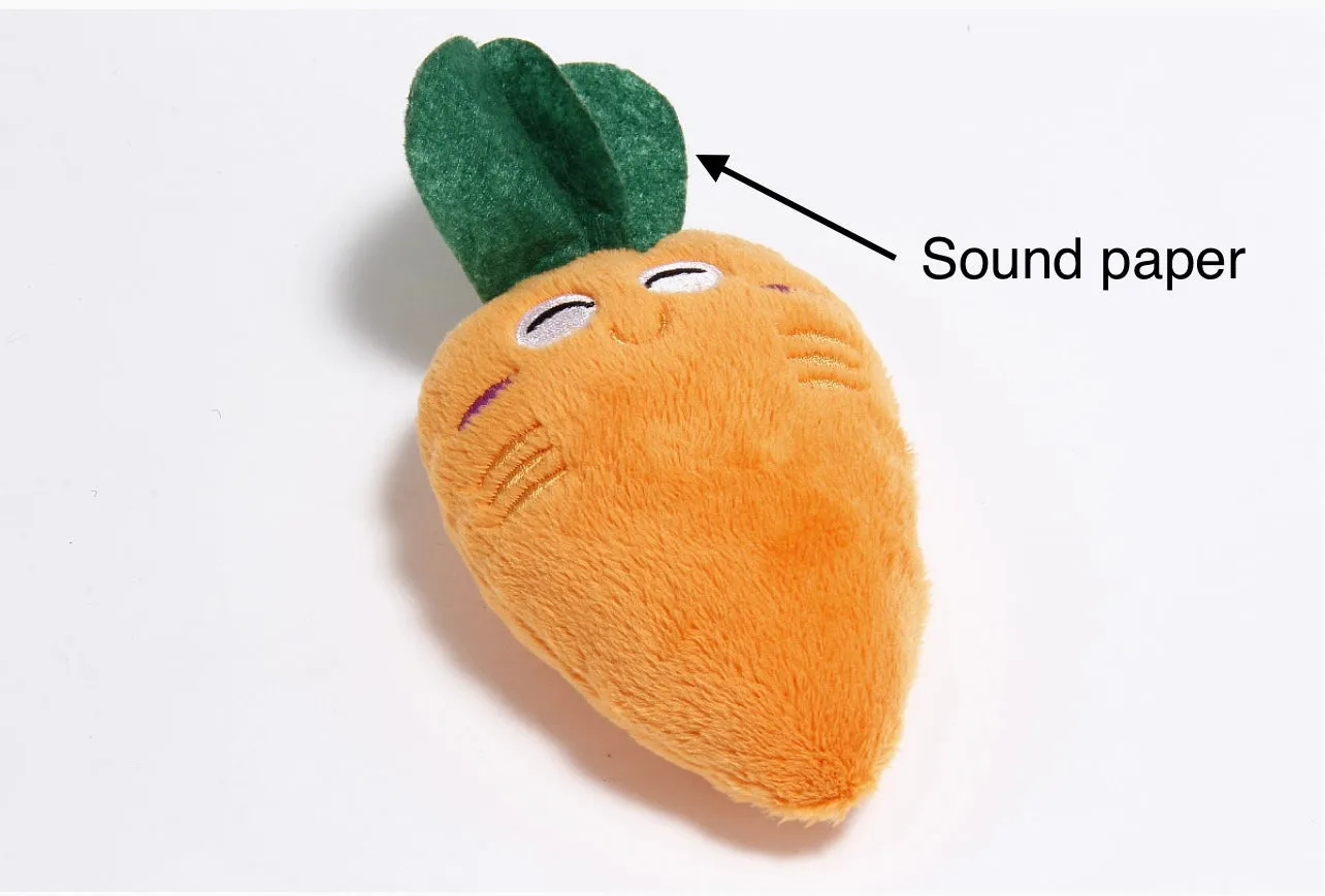 Squeaky Plush Dog Toys, Teeth Grinding & Training - Carrot