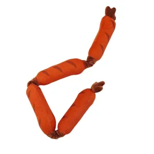 Talking Dog Club Sausage Rope Plush Toy for Dogs (Red)