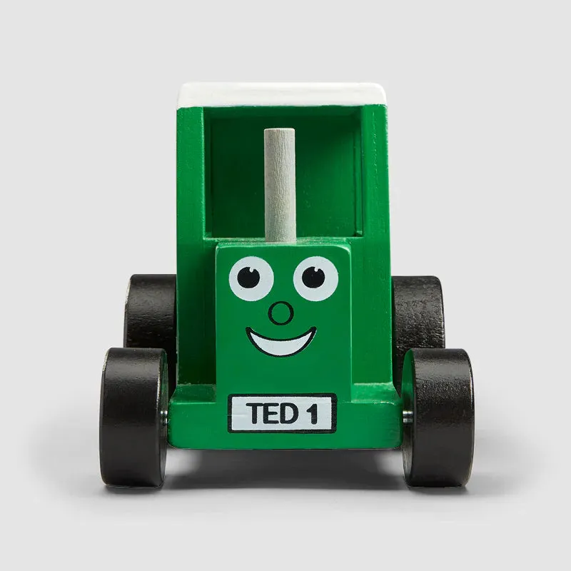 Tractor Ted Tractor and Trailer Wooden Toy