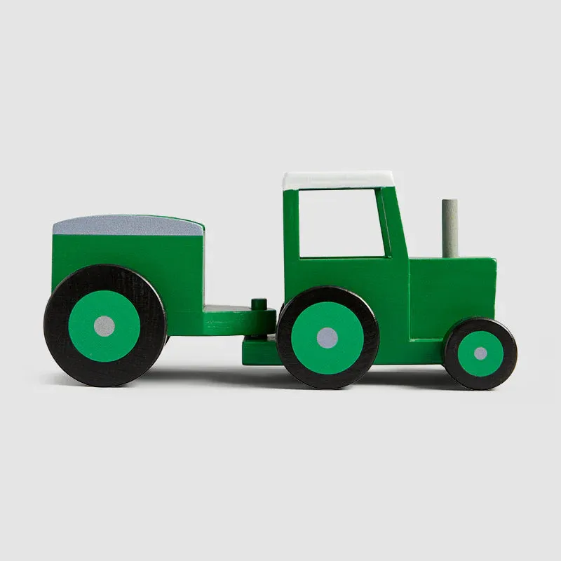 Tractor Ted Tractor and Trailer Wooden Toy