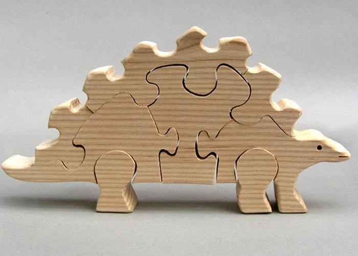 Wooden Stegosaurus Puzzle