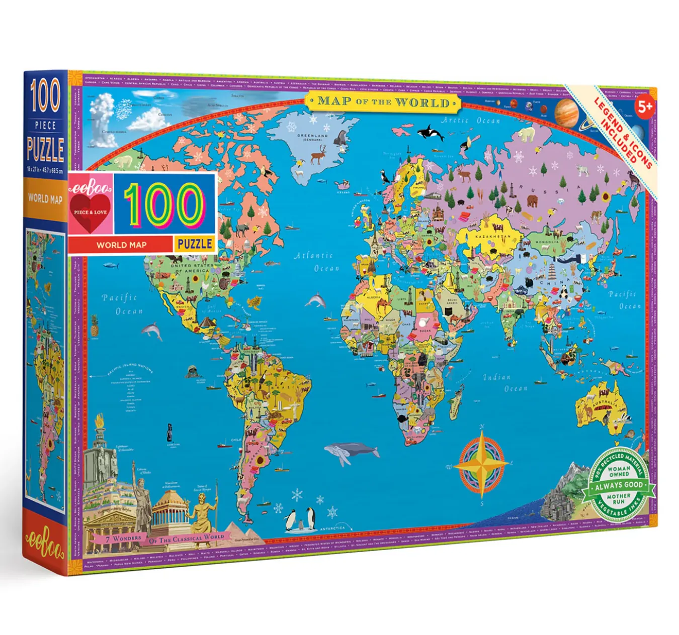 World Map 100 Pc Puzzle